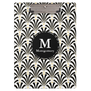 1920s Vintage Art Deco Fans Personalized Clipboard