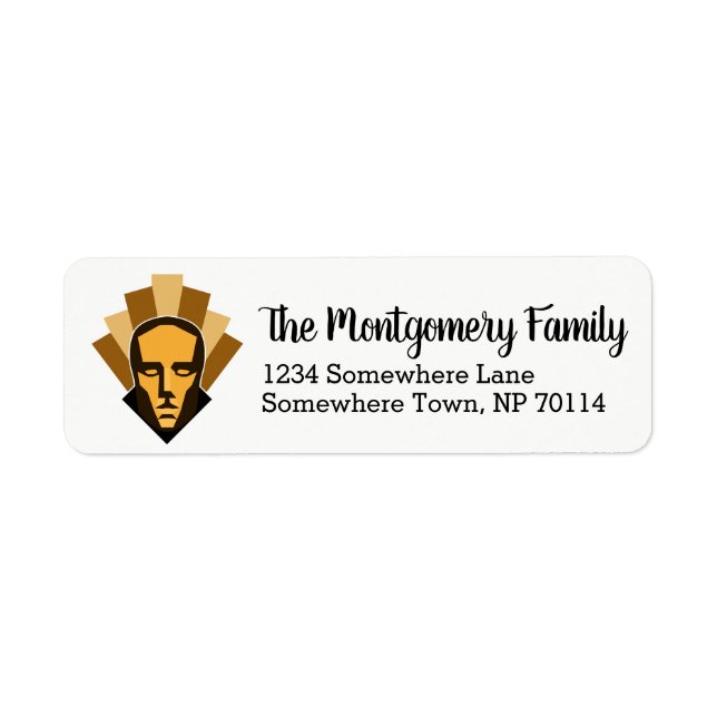 1920s Vintage Art Deco State Crest & Family Name (Front)