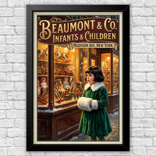 1920s Vintage Children’s Fashion Advertising  Poster