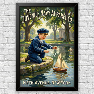 1920s Vintage Children’s Fashion Advertising  Poster