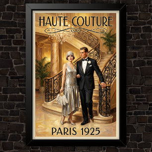 1920s Vintage Fashion Advertising Poster