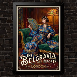 1920s Vintage Fashion Advertising Poster