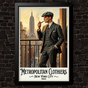 1920s Vintage Fashion Advertising Poster
