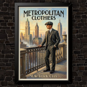 1920s Vintage Fashion Advertising Poster