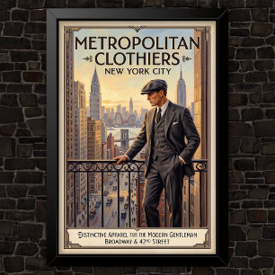 1920s Vintage Fashion Advertising Poster