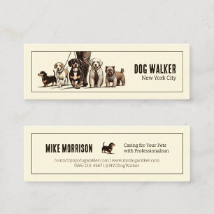 1920s vintage pet dog carrier mini business card