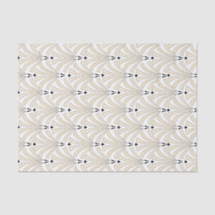 1920s Vintage Style Art Deco Cream Palmettos Tissue Paper