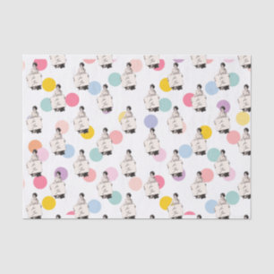 1920s Vintage Woman & Colourful Dots "For You" Tissue Paper