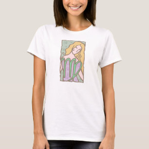 1920s Virgo Woman in lavender T-Shirt