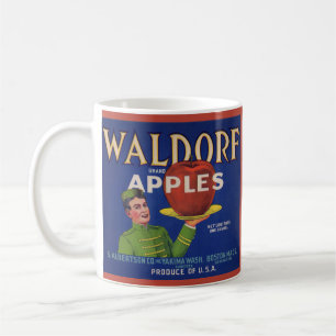 1920s Waldorf Apples crate label print Coffee Mug