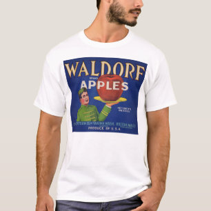 1920s Waldorf Apples crate label print T-Shirt