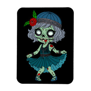 1920s Zombie Flapper Girl Magnet