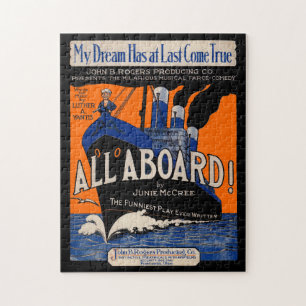 1921 All Aboard sheet music print Jigsaw Puzzle