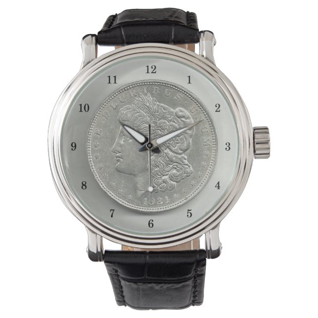 1921 Morgan Silver Dollar Wrist Watch (Front)