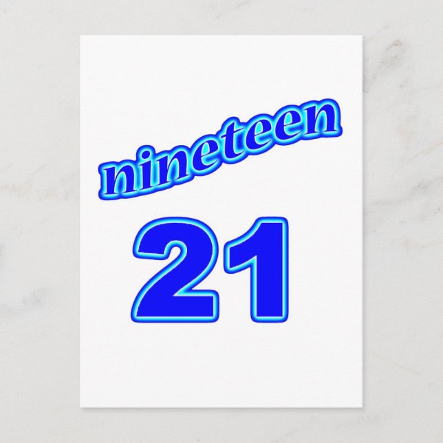 1921 Nineteen 21 Postcard (Front)