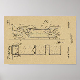 1921 Vintage Chiropractic Table Patent Art Print