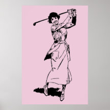 1921 Vintage Female Golfer