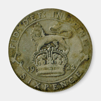 1922 Aimant à six pence britannique