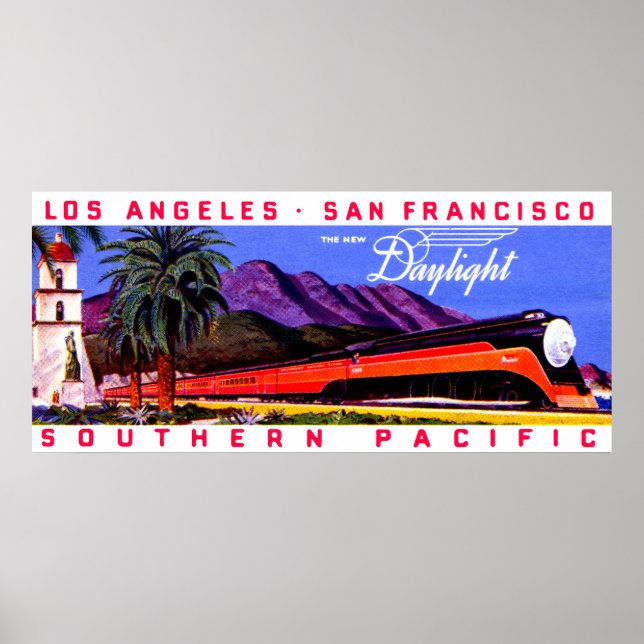 1922 Daylight Railroad Train Poster (Front)