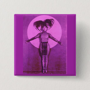 1922 oddball movie star get-up - lavender 2 inch square button