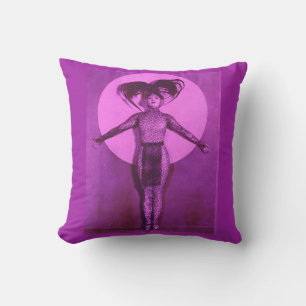 1922 oddball movie star get-up - lavender throw pillow