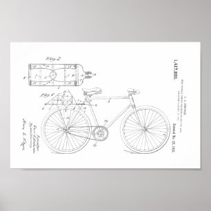 1922 Vintage Bicycle Patent Art Print