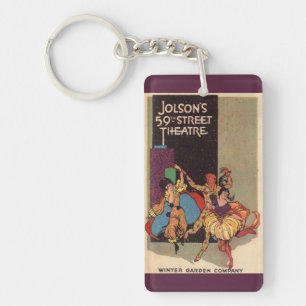 1923 Al Jolson’s Theatre playbill cover Keychain
