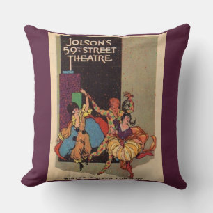 1923 Al Jolson’s Theatre playbill cover Throw Pillow