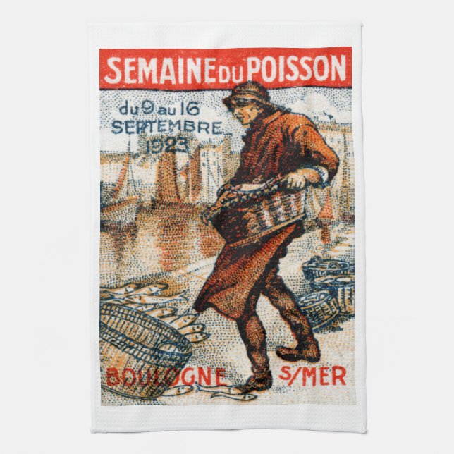 1923 Seafood Festival Kitchen Towel (Vertical)