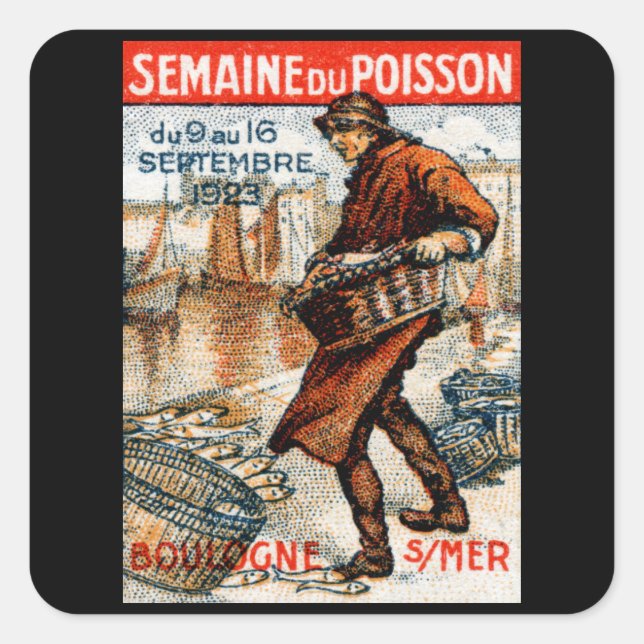 1923 Seafood Festival Square Sticker (Front)