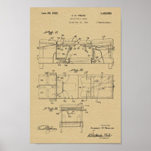 1923 Vintage Osteopathic Table Patent Art Print