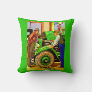 1924 Kelly Springfield balloon tires ad print Throw Pillow