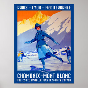 1924 Winter Olympics Promotional Poster