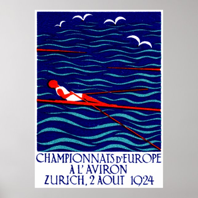 1924 Zurich Rowing Poster (Front)