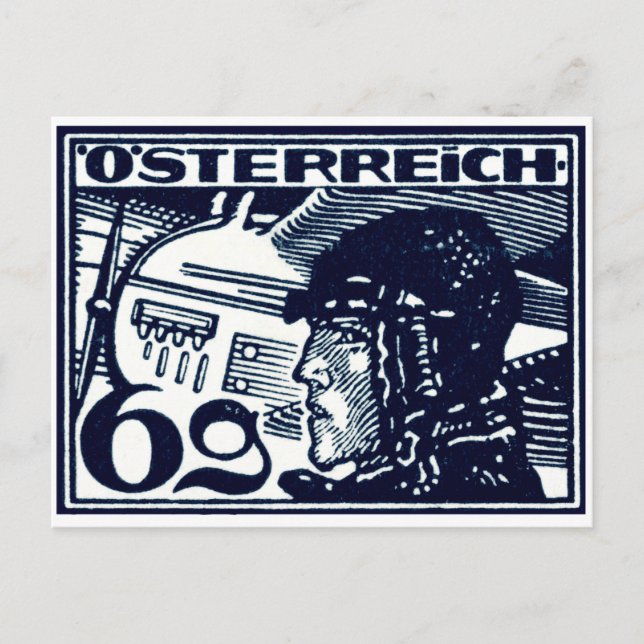 1925 Austrian Air Mail Postcard (Front)