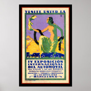1925 AUTOMOTIVE EXPOSITION VINTAGE POSTER