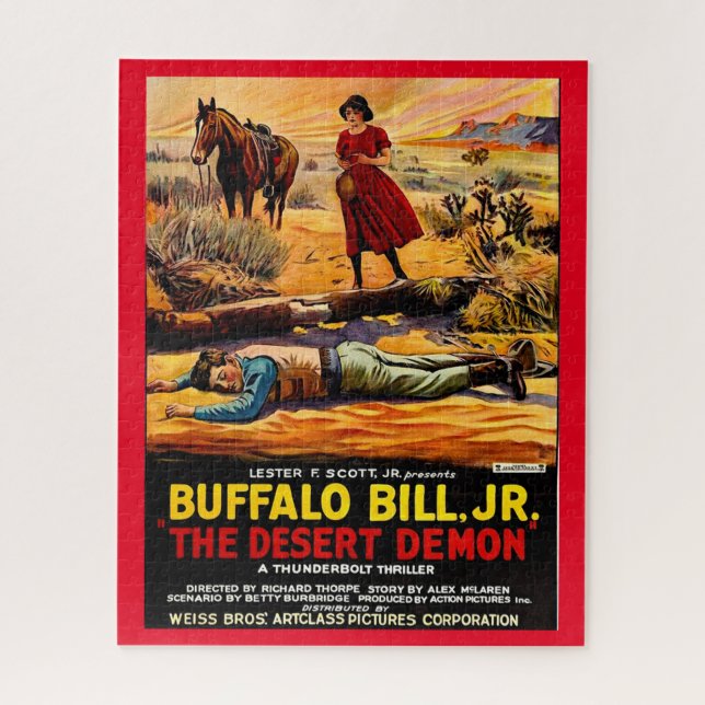 1925 Buffalo Bill, Jr. - Desert Demon movie poster Jigsaw Puzzle (Vertical)
