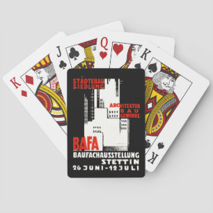 1925 Construction Exposition Poster Playing Cards