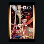 1925 Foire De Paris Eiffel Tower Art Deco Poster<br><div class="desc">Foire De Paris French vintage art deco poster print from the 1920's advertising Paris Fair with Eiffel Tower.</div>