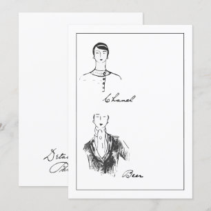 1925 French Fashion Details Save The Date