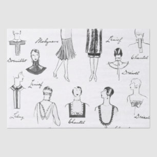 1925 French Fashions Tissue Paper v. 2