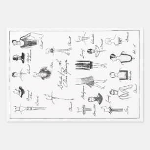 1925 French Sketches Wrapping Sheets
