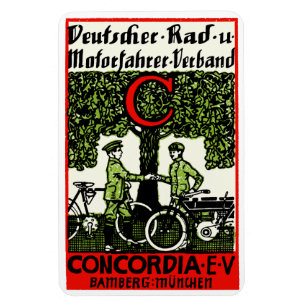 1925 German Bicycle and Motorcycle Club Magnet