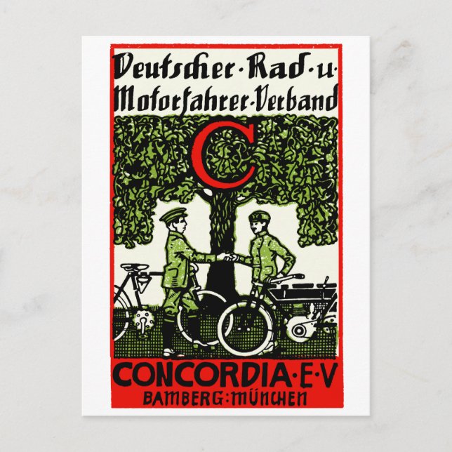 1925 German Bicycle and Motorcycle Club Postcard (Front)
