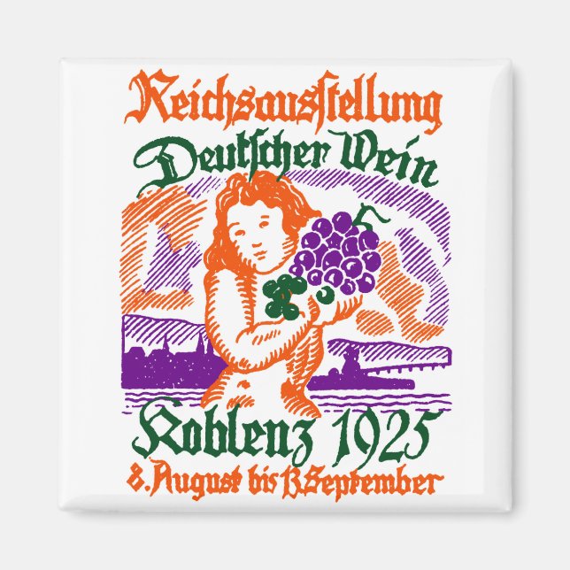 1925 German Wine Festival Magnet (Front)