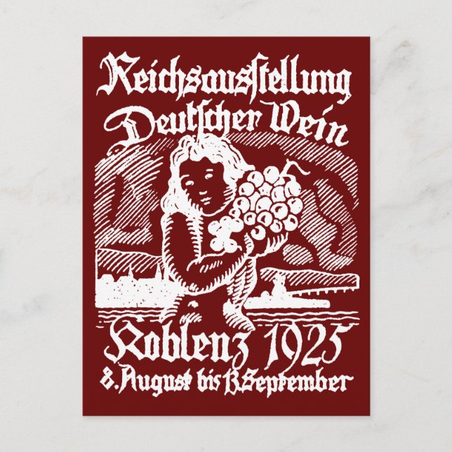 1925 German Wine Festival Postcard (Front)
