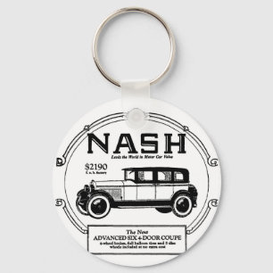 1925 Nash Automobile Advertisement Keychain