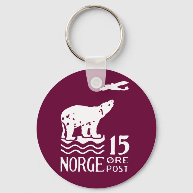 1925 Norwegian Polar Bear Keychain (Front)