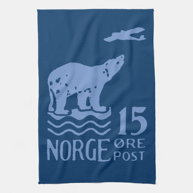 1925 Norwegian Polar Bear Kitchen Towel (Vertical)