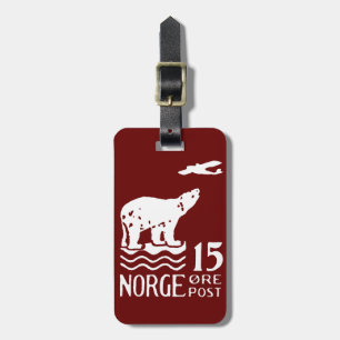 1925 Norwegian Polar Bear Luggage Tag